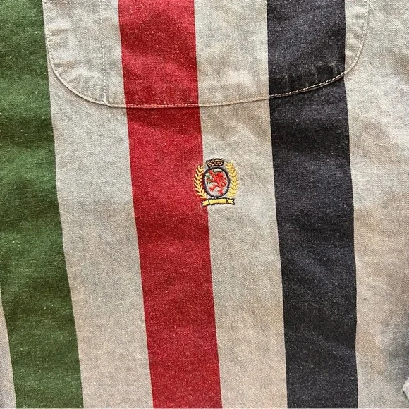 Vintage Tommy Hilfiger Multicolored Button-Down Long Sleeve 100% Cotton - Picture 5 of 8
